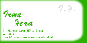 irma hera business card